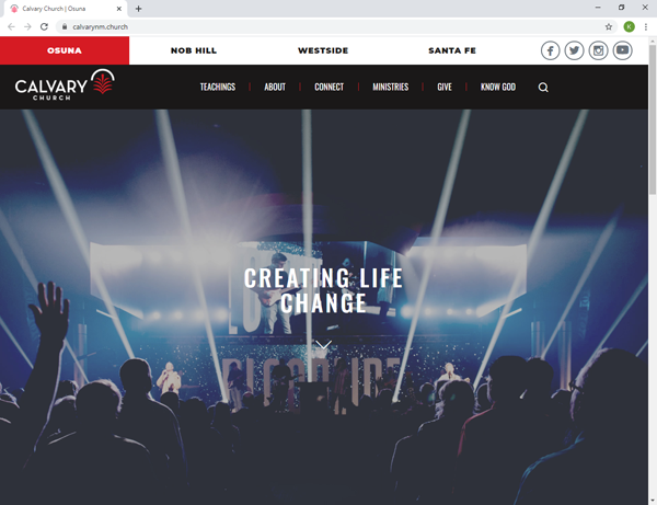 Calvary Church Albuquerques Website Brand New Design